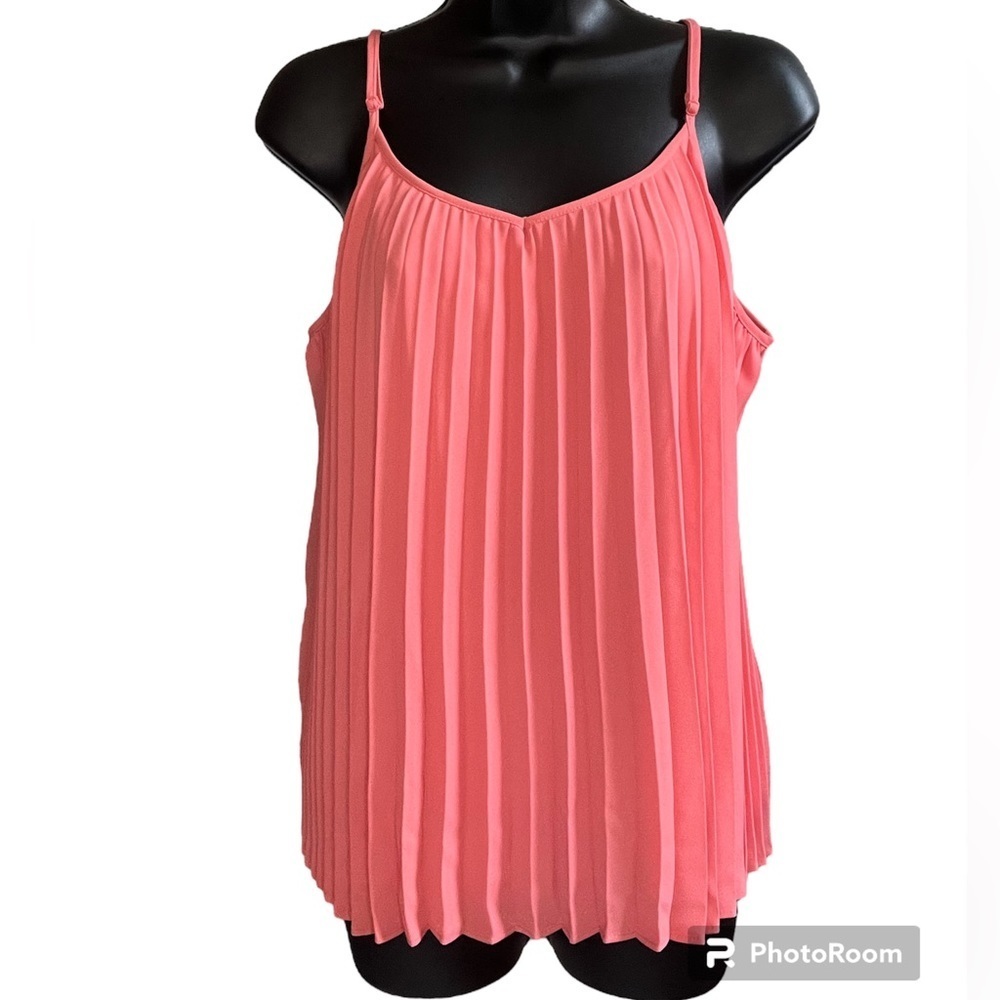 Nine West Coral Pleated Smocked Fashion Cami size XL Women